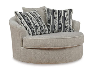 Calnita Oversized Swivel Accent Chair