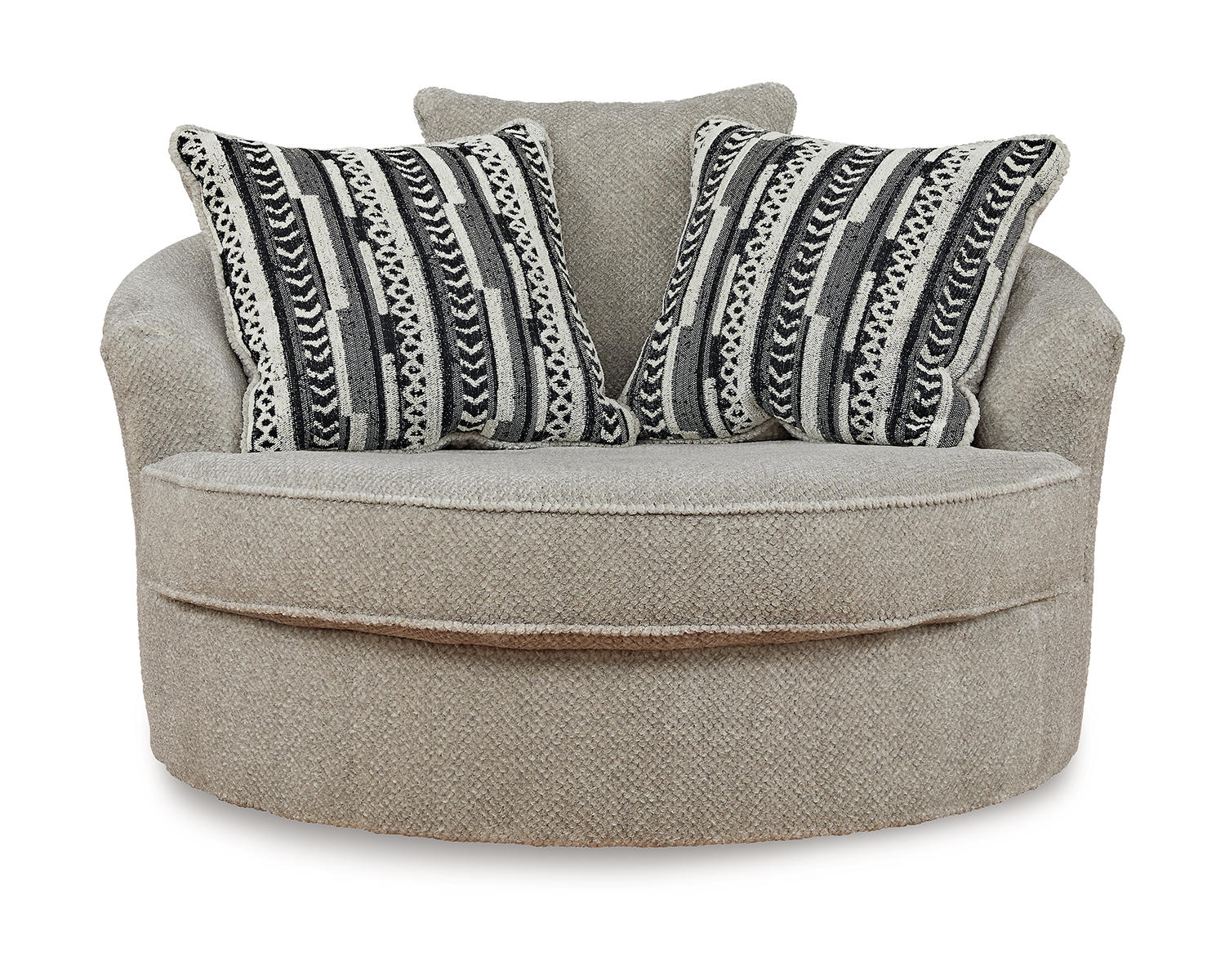 Calnita Oversized Swivel Chair and Ottoman
