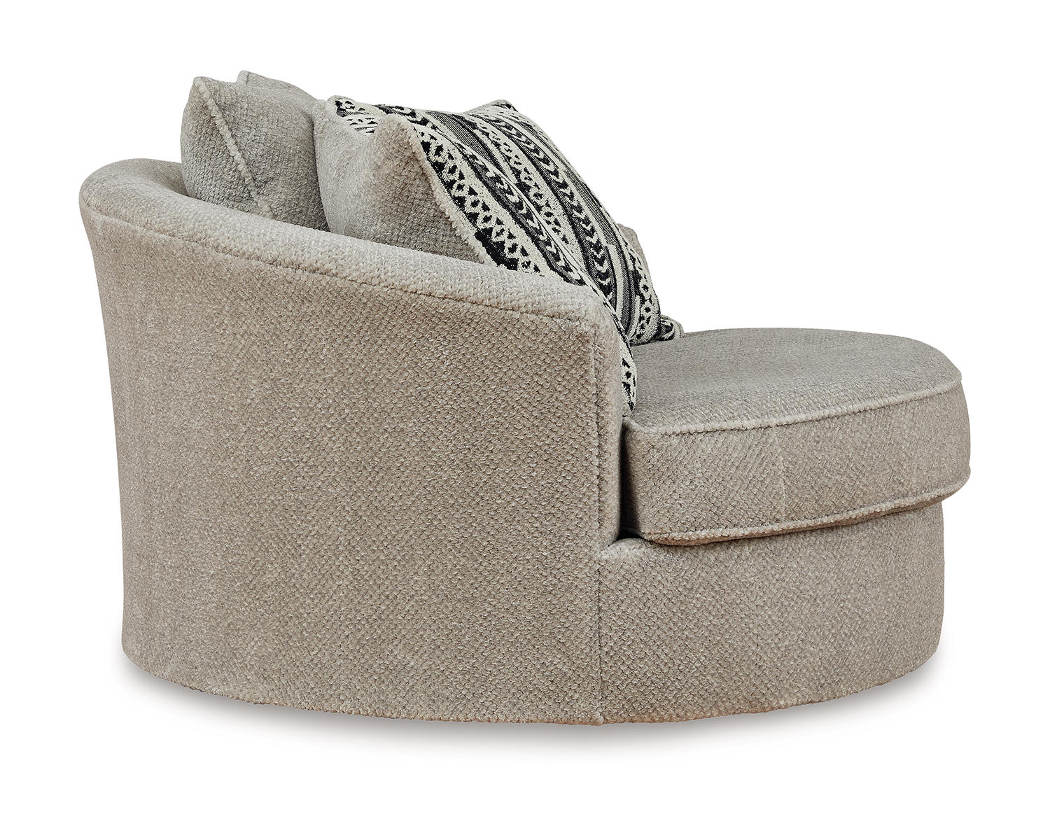 Calnita Oversized Swivel Chair and Ottoman