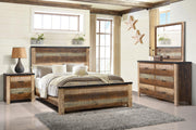 Sembene Bedroom Set Multicolor and Antique Multi
