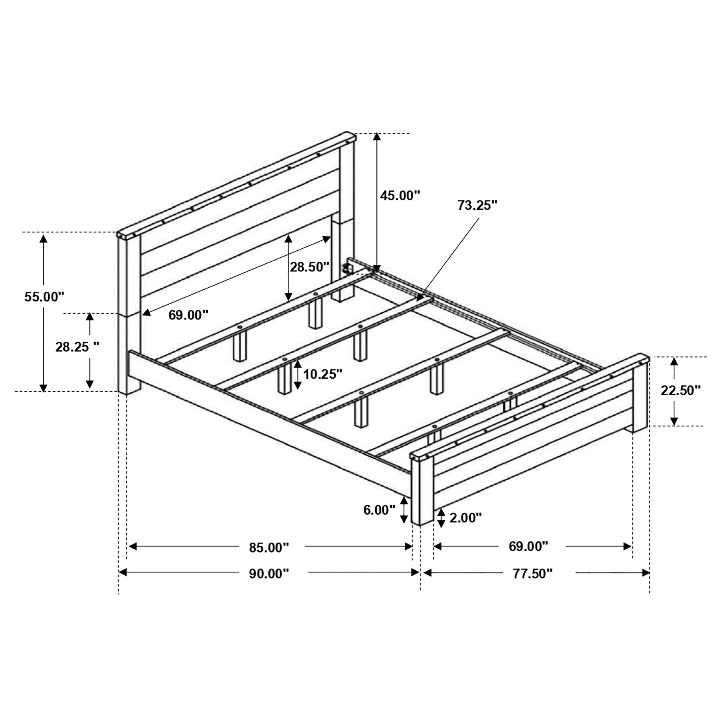 Sembene Bedroom Set Multicolor and Antique Multi