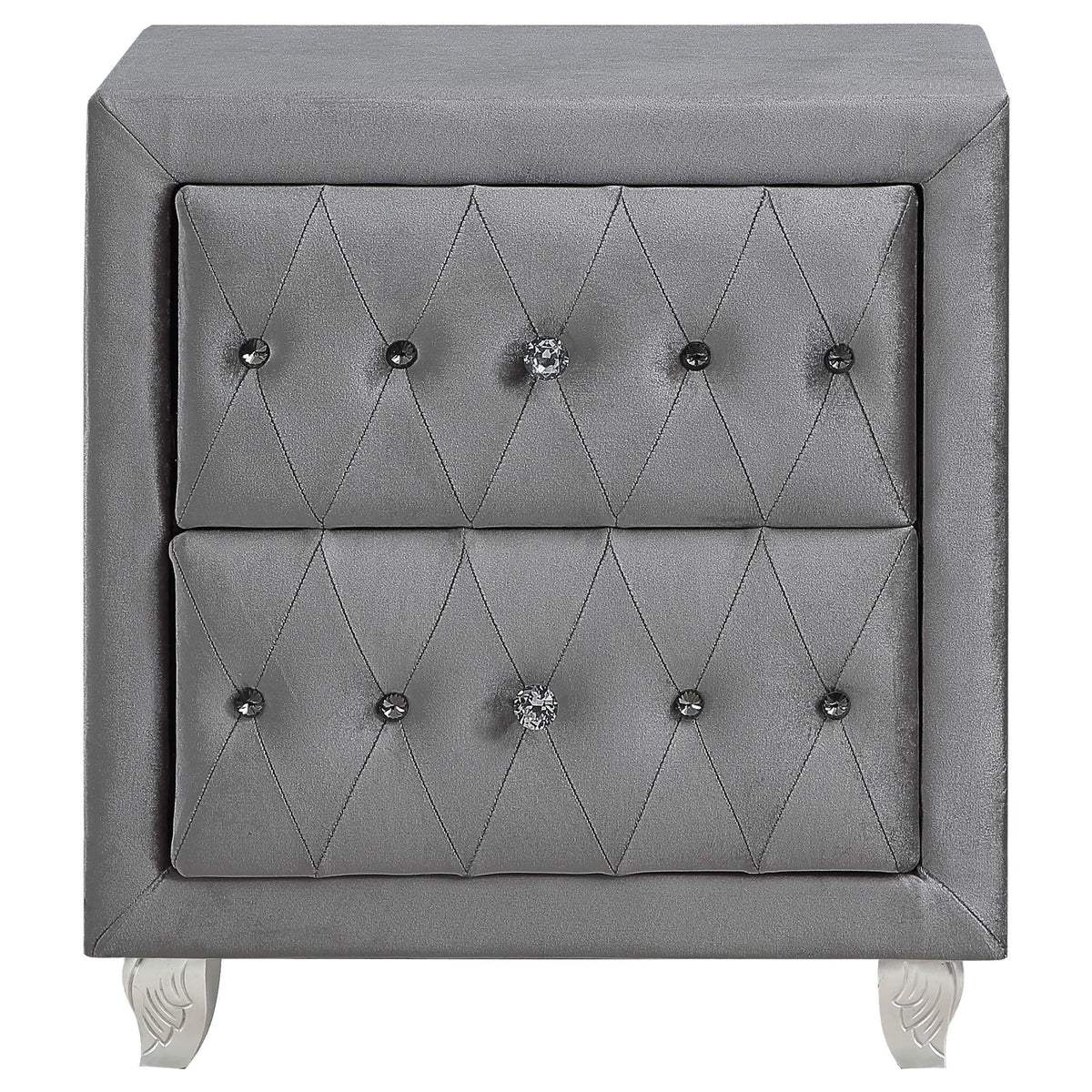 Juego de dormitorio Queen Deanna de 5 piezas en gris