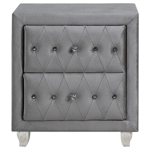 Juego de dormitorio Queen Deanna de 5 piezas en gris