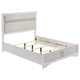 Cama Queen tapizada Miranda de 54 pulgadas, color blanco