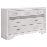Juego de dormitorio completo Miranda de 5 piezas blanco