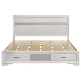 Miranda 51-inch Wood Eastern King Storage Panel Bed White