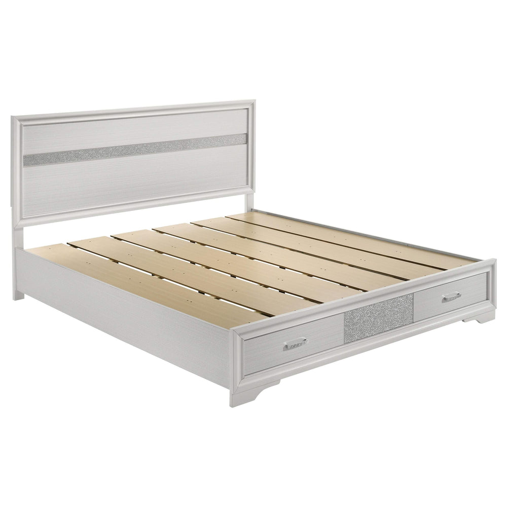 Juego de dormitorio Miranda California King de 5 piezas, blanco