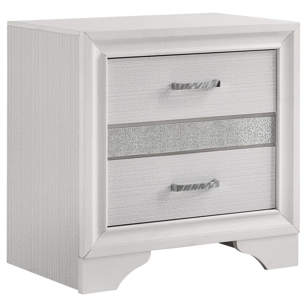 Juego de dormitorio Miranda California King de 5 piezas, blanco
