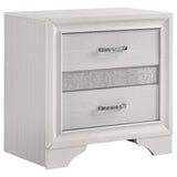 Juego de dormitorio Miranda California King de 5 piezas, blanco