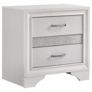 Juego de dormitorio Miranda California King de 5 piezas, blanco