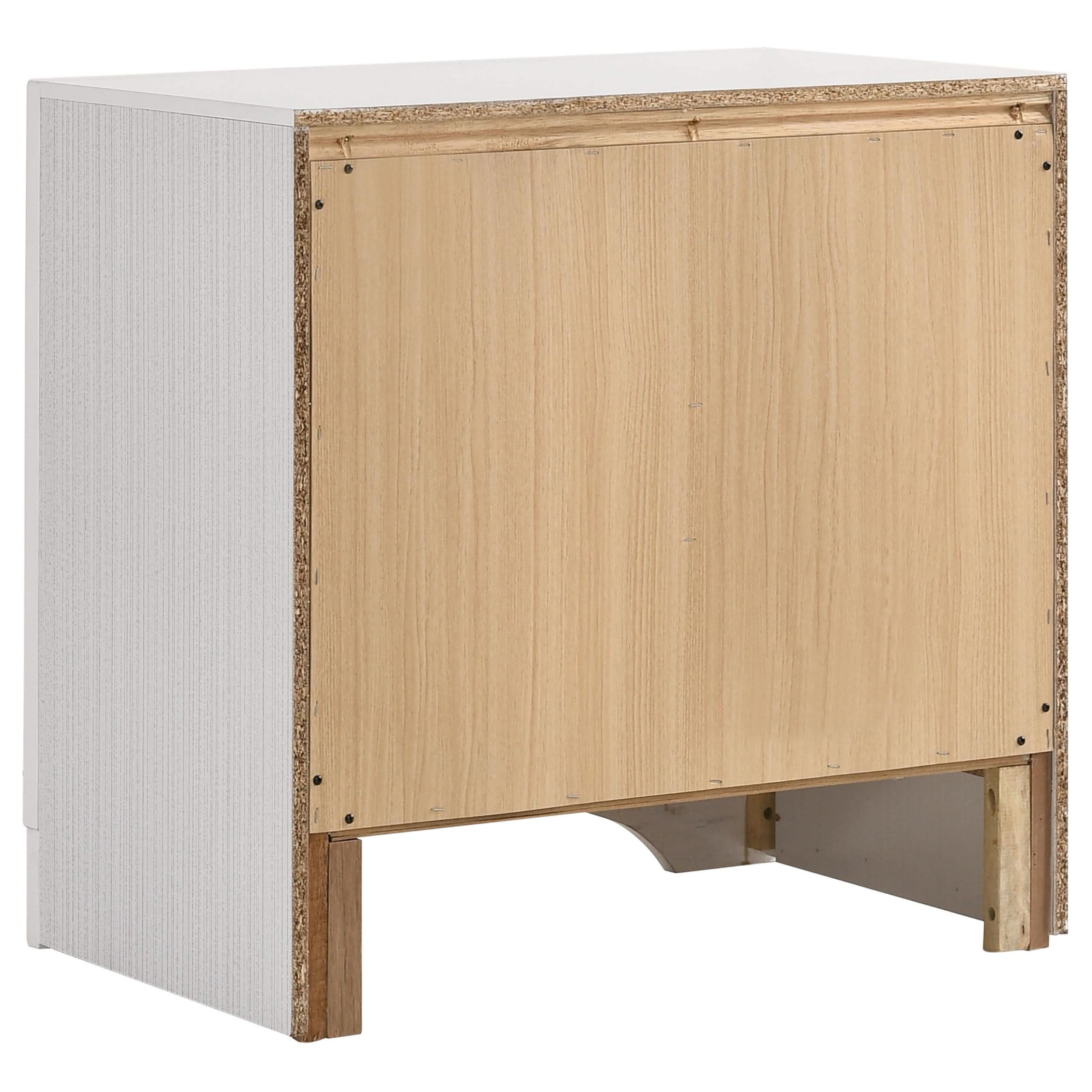 Juego de dormitorio Miranda California King de 5 piezas, blanco