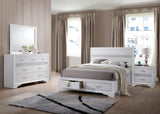 Juego de dormitorio Miranda de 4 piezas tamaño Queen en blanco