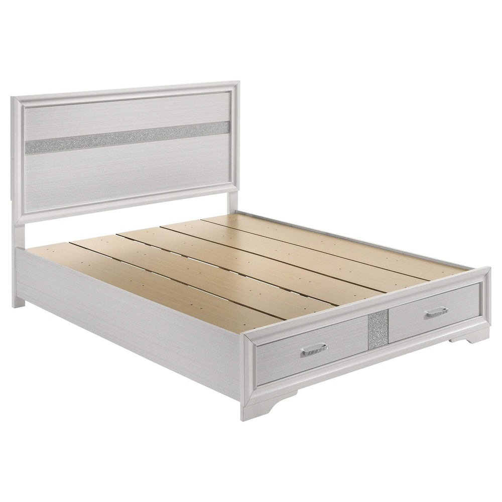 Juego de dormitorio Miranda de 4 piezas tamaño Queen en blanco