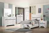 Juego de dormitorio doble Miranda de 5 piezas en blanco