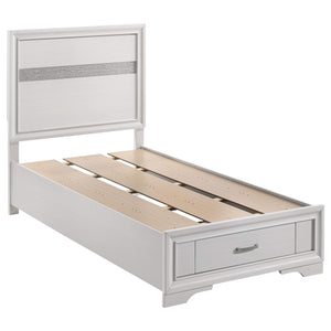 Juego de dormitorio doble Miranda de 5 piezas en blanco