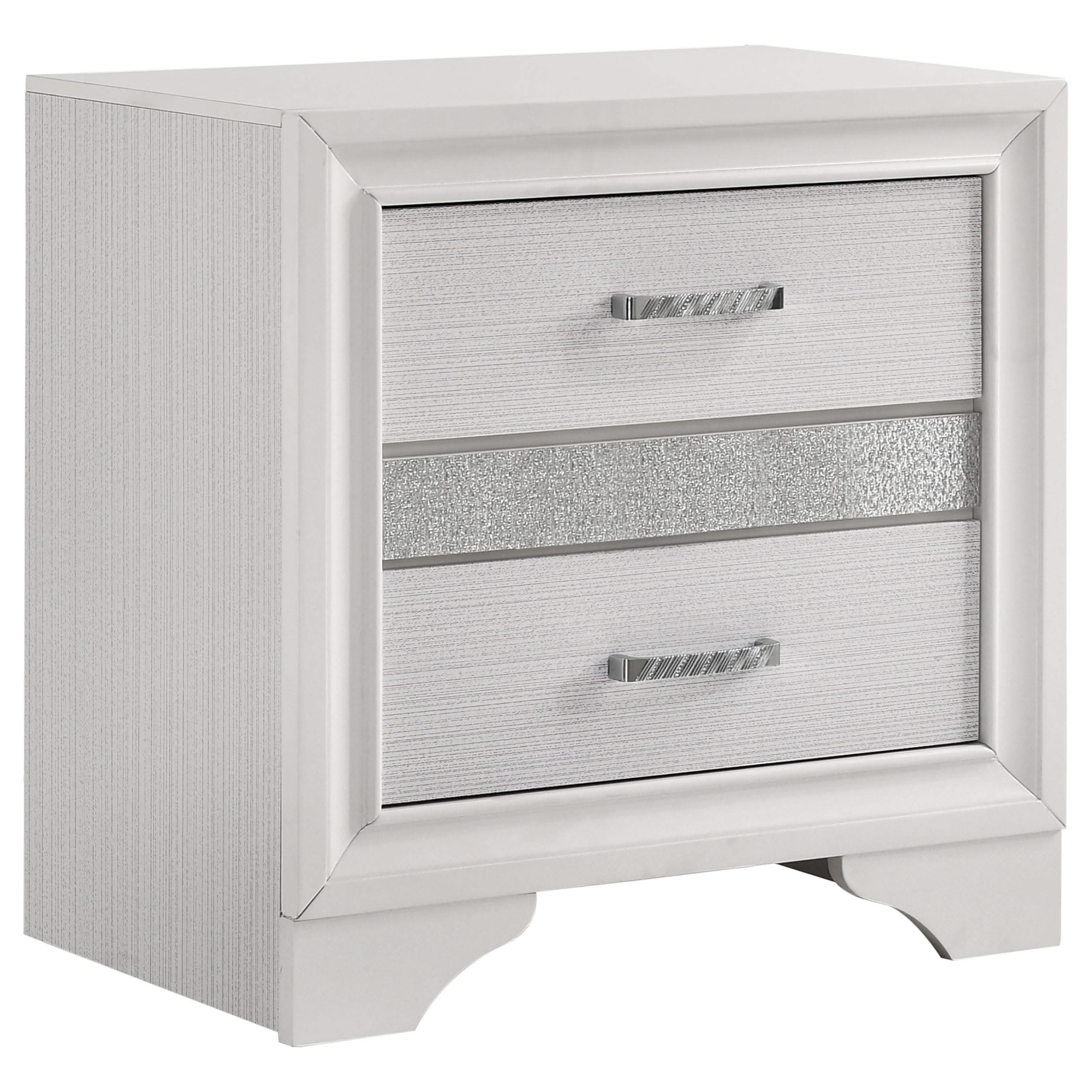 Juego de dormitorio doble Miranda de 5 piezas en blanco