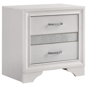 Juego de dormitorio doble Miranda de 5 piezas en blanco