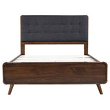 Cama de plataforma completa Robyn Wood en nogal oscuro