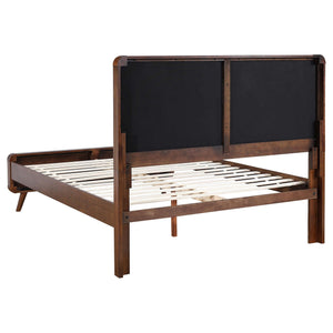 Cama de plataforma completa Robyn Wood en nogal oscuro