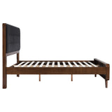 Cama de plataforma completa Robyn Wood en nogal oscuro