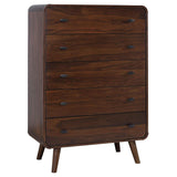 Juego de dormitorio Robyn California King de 5 piezas en nogal oscuro