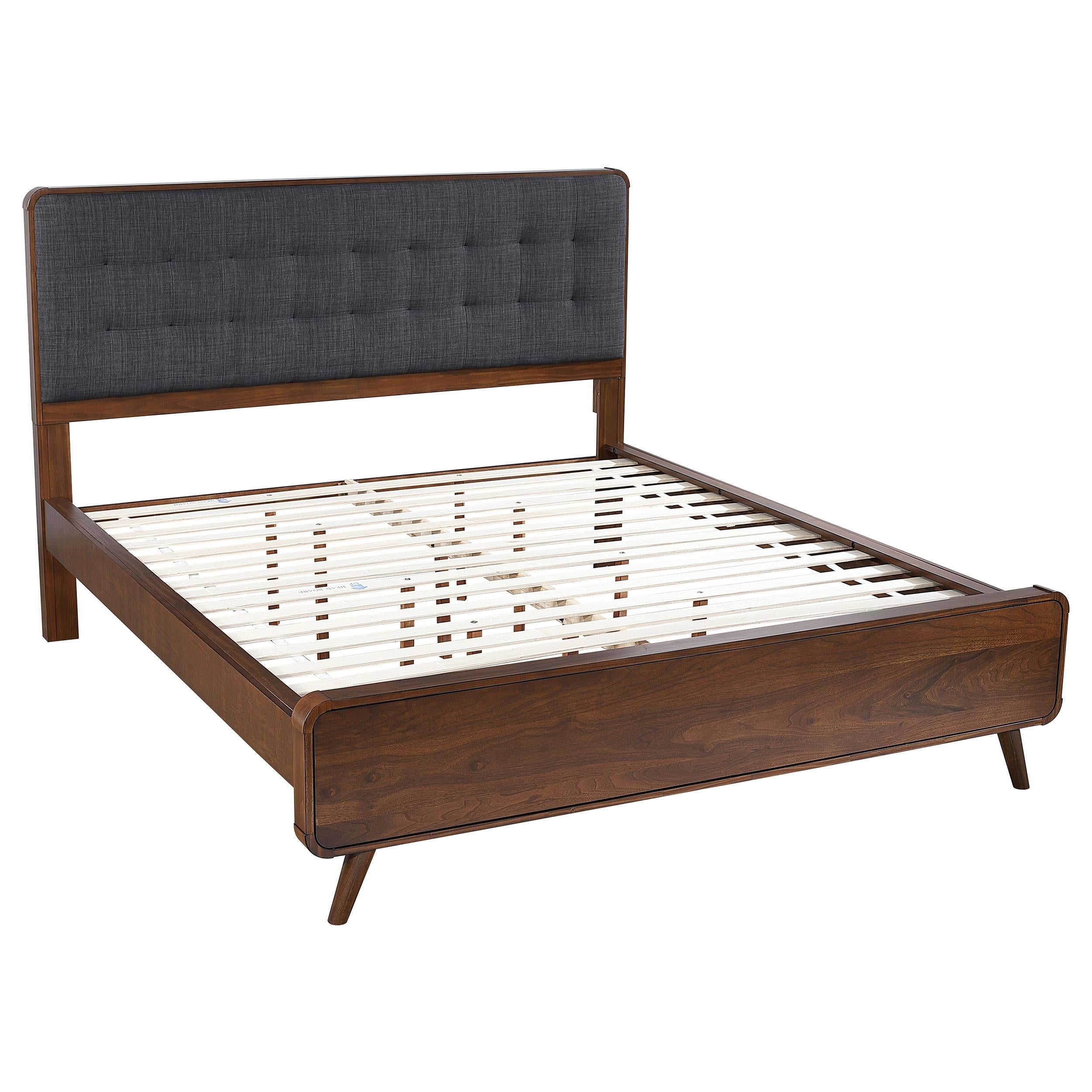 Robyn Wood California King Platform Bed Dark Walnut