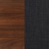 Cama doble con plataforma Robyn Wood en nogal oscuro