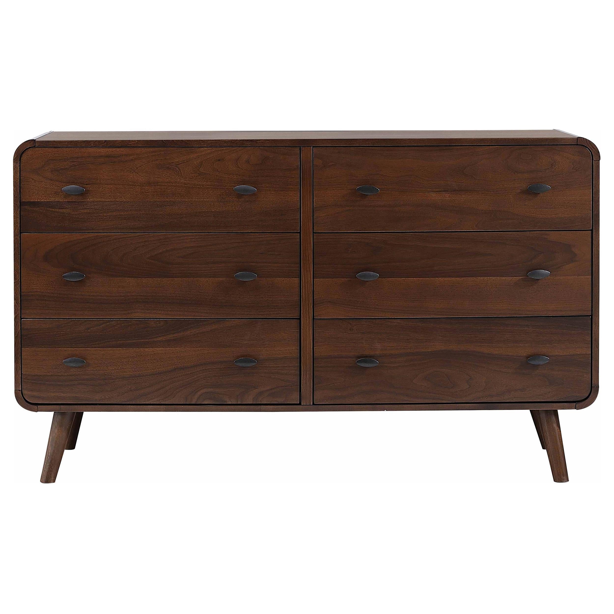 Robyn 6-drawer Bedroom Dresser Dark Walnut