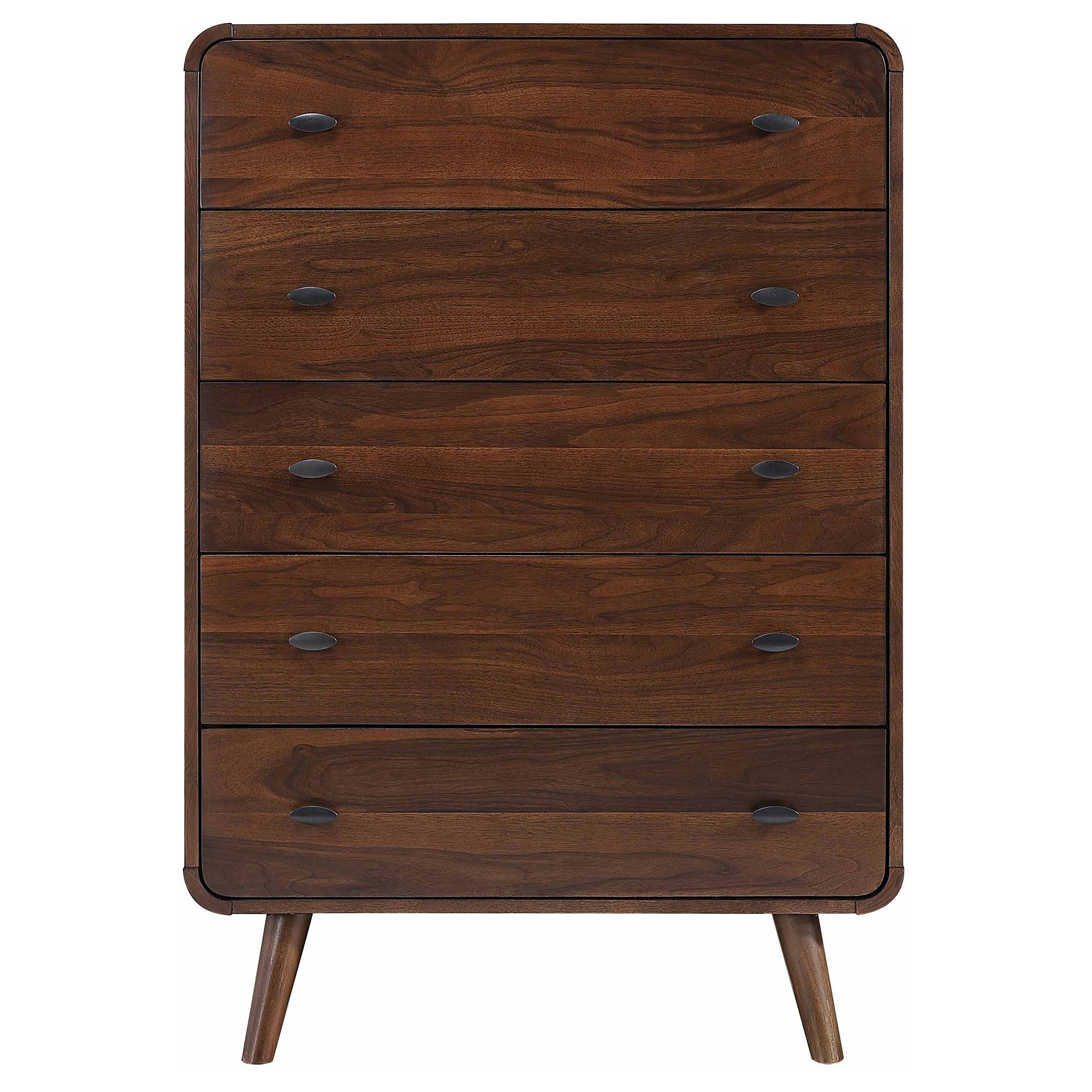 Robyn 5-drawer Bedroom Chest of Drawers Dark Walnut
