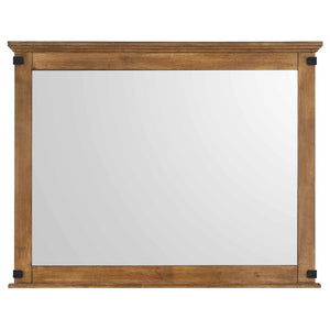 Juego de dormitorio completo Brenner de 4 piezas, color miel rústico