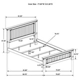 Cama con paneles Brenner Wood Eastern King, color miel rústico