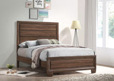 Cama Brandon Wood con paneles completos en marrón cálido
