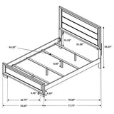 Cama Brandon Wood con paneles completos en marrón cálido
