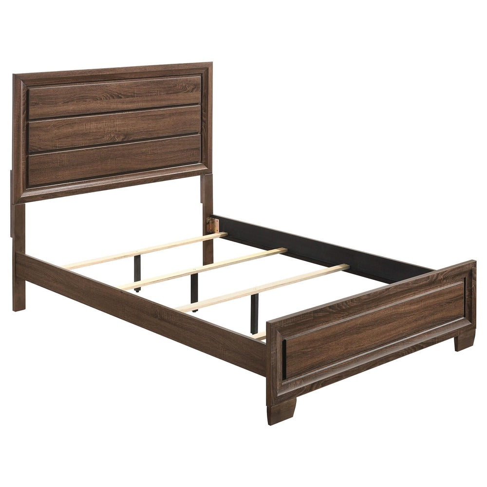 Cama Brandon Wood Eastern King con paneles en marrón cálido