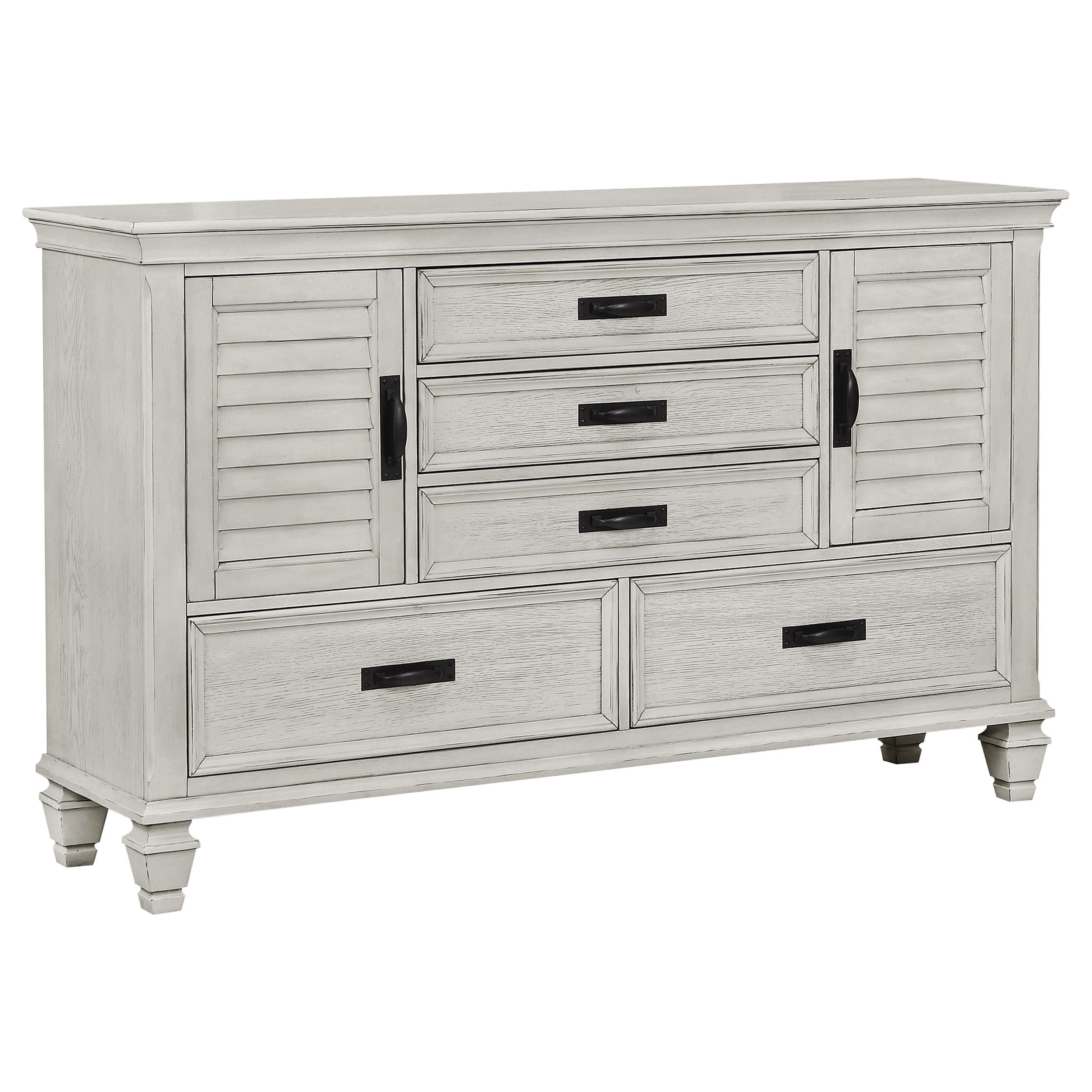 Franco 4-piece Eastern King Bedroom Set Distressed White