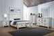 Juego de dormitorio Franco California King de 5 piezas en blanco desgastado