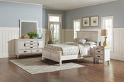 Franco 4-piece California King Bedroom Set Distressed White