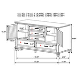 Juego de dormitorio Franco California King de 4 piezas en blanco desgastado