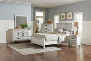 Franco 5-piece California King Bedroom Set Distressed White