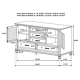 Juego de dormitorio Franco California King de 5 piezas en blanco desgastado