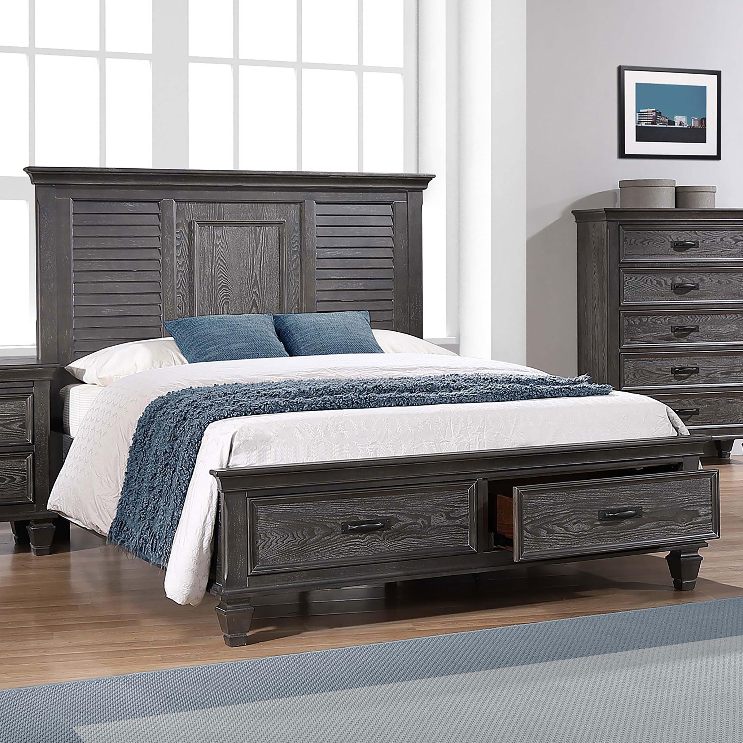 Franco Queen Platform Storage Bed Weathered Sage