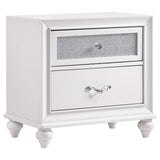 Juego de dormitorio Barzini Eastern King de 5 piezas, blanco