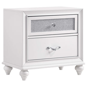 Juego de dormitorio Barzini Eastern King de 5 piezas, blanco