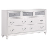 Juego de dormitorio Barzini Eastern King de 5 piezas, blanco