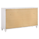 Juego de dormitorio Barzini Eastern King de 5 piezas, blanco