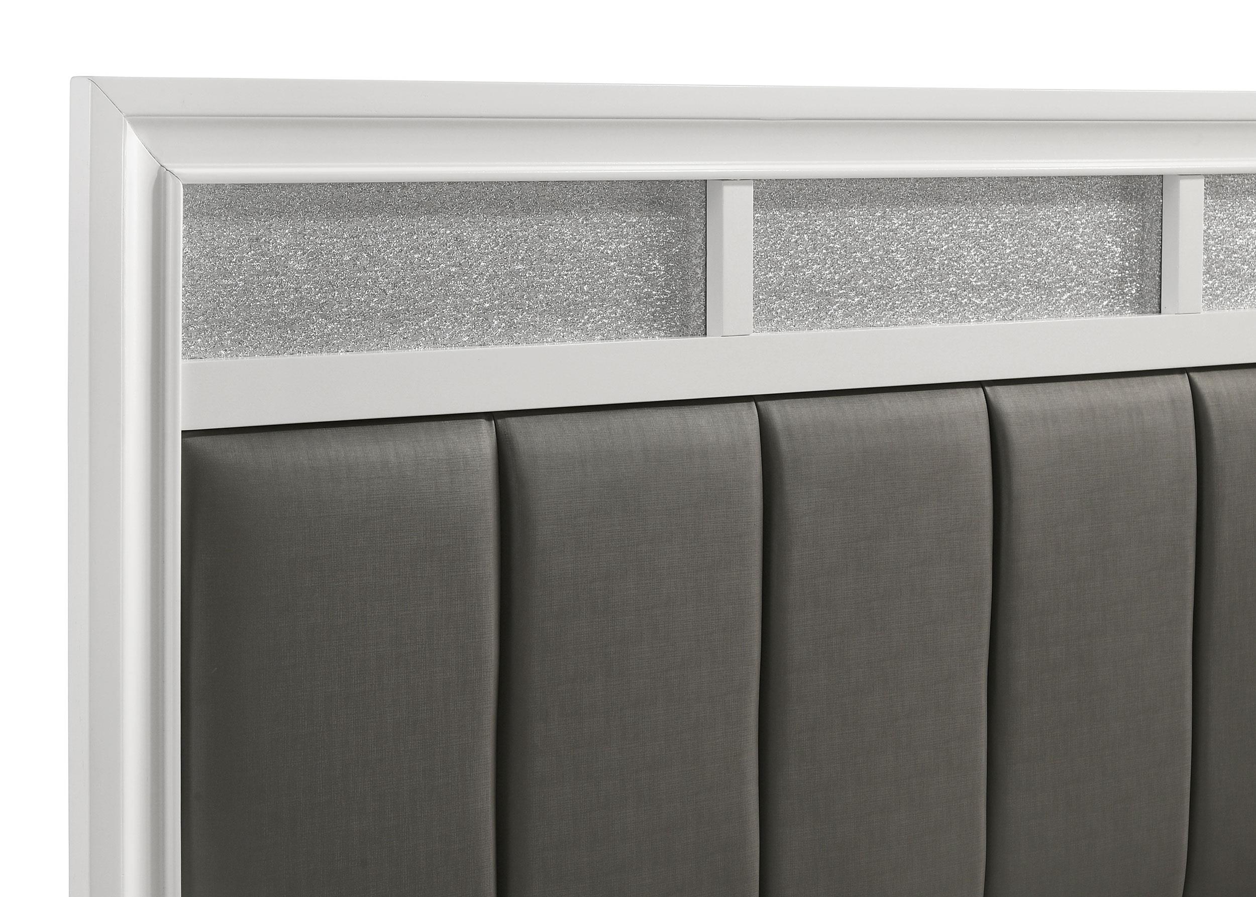 Barzini Wood California King Panel Bed White