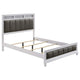 Cama Queen con paneles de madera Barzini, color blanco