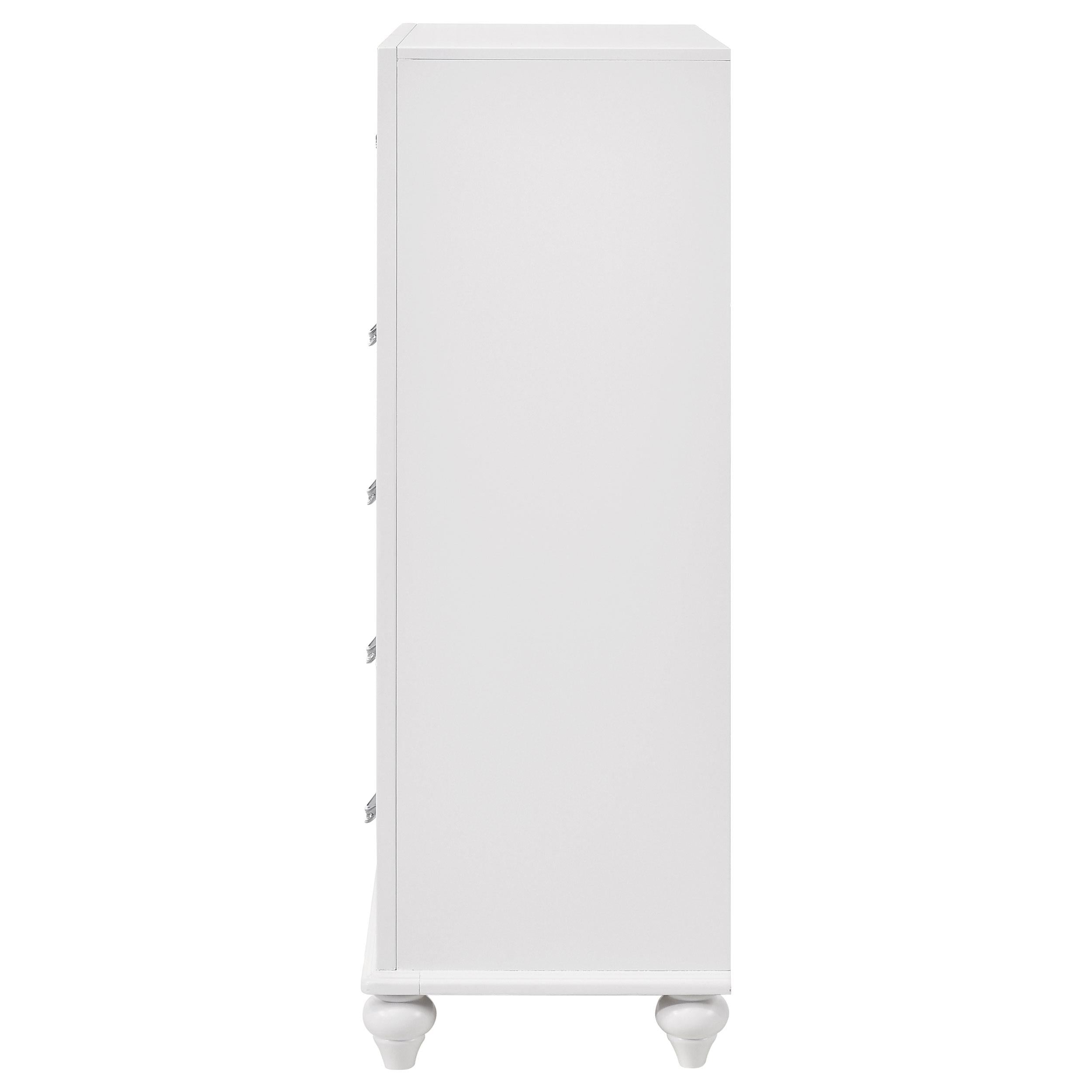 Barzini 5-drawer Bedroom Chest White