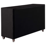 Juego de dormitorio Deanna de 4 piezas, estilo Eastern King, color negro