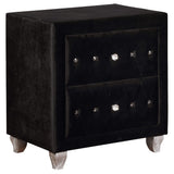 Juego de dormitorio Deanna California King de 4 piezas, color negro